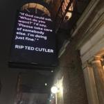The theater paid tribute to arts patron Ted Cutler, who died last week.